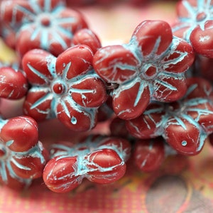 FREE SHIPPING Urban Red, Czech Beads, Beads, 186-1sa