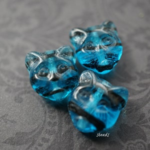 FREE SHIPPING Czech Beads Cat Beads ANnimal Beads NEW Beads 61-3s
