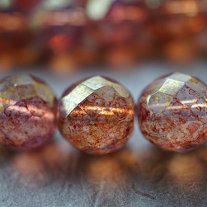 Topaz Glow, Czech Beads, 12mm Beads, Beads. #172-4