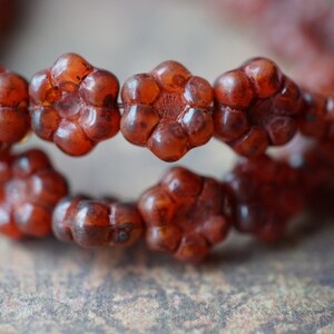 FREE SHIPPING Merlot Poppies, Flower Beads, Czech Beads, 83-4sa
