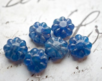 Ocean Blue Cactae, Cactae Beads, Czech Beads, 43-2kp