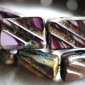 FREE SHIPPING Urban Slabs, Rectangle Beads, Czech Beads, Beads, 136-5sa