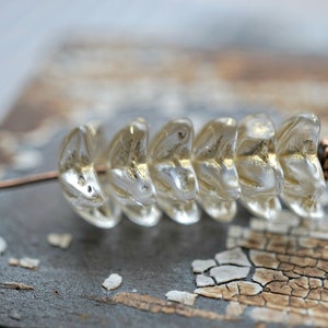 FREE SHIPPING Lit&#39;l  Bellflowers, Czech Beads, Beads, 11-3sa