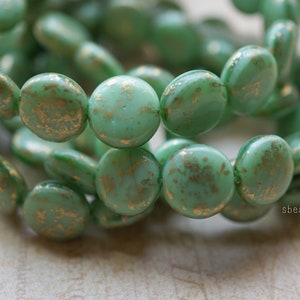 FREE SHIPPING Mint Green, Czech Beads, Beads, 69-4sa