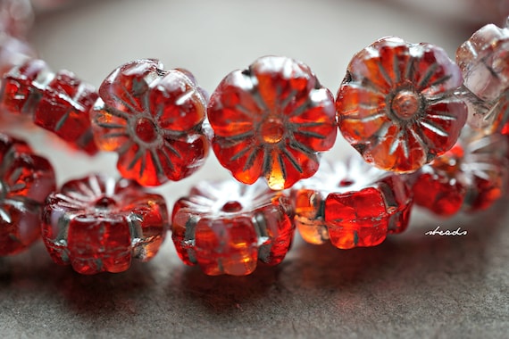 Meadow Blooms Flower Beads Czech Beads Beads 39-5s