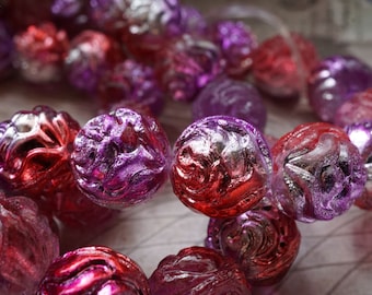 NEW Purple Red, Czech Beads, Beads, 100-3, 99-2, 107-4sa