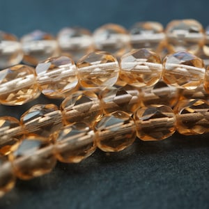 FREE SHIPPING Peachy Blush, Czech Beads, Beads, 91-3sa