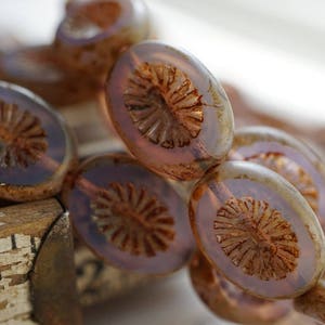 FREE SHIPPING Soft Lavender, Oval Beads, Czech Beads, Beads, 124-1sa