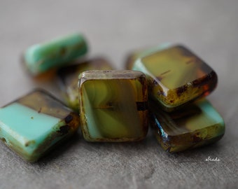 lastones FREE SHIPPING Square Beads, Czech Beads, Beads