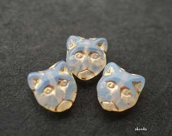 FREE SHIPPING My Kitty, Czech Beads, Animal Beads, Beads