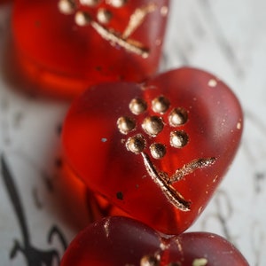NEW Holiday Luv, Heart Beads, Czech Beads, Beads, 70-2sa