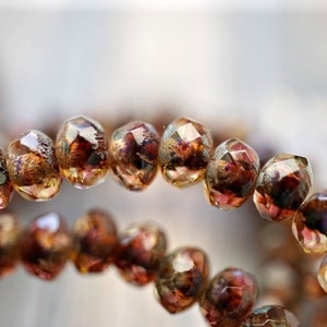 NEW  Fall Bits, Rondelle Beads, Czech Beads, 169-4sa