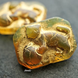 FREE SHIPPING Lit&#39;l Kitten, Animal Beads, Czech Beads, Beads, 157-5sa