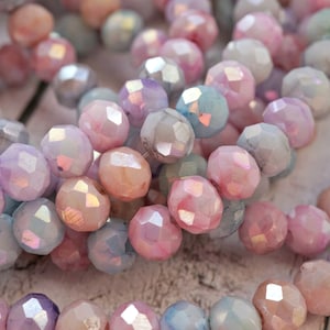 FREE SHIPPING Rondelle Beads, Czech Beads, Beads, 215-2sa