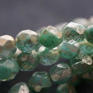 lastones..Misty Seabreeze, Round Beads, Czech Beads, Beads, R16-1