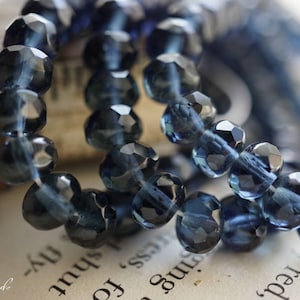 lastones Montana Blue, Rondelle Beads, Czech Beads, Beads, 70-1sa