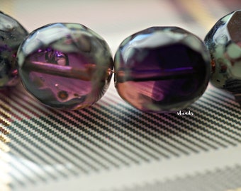 Ohrhänger KOSTENLOSER VERSAND Purple Abyss, Tschechische Glasperlen, Beads