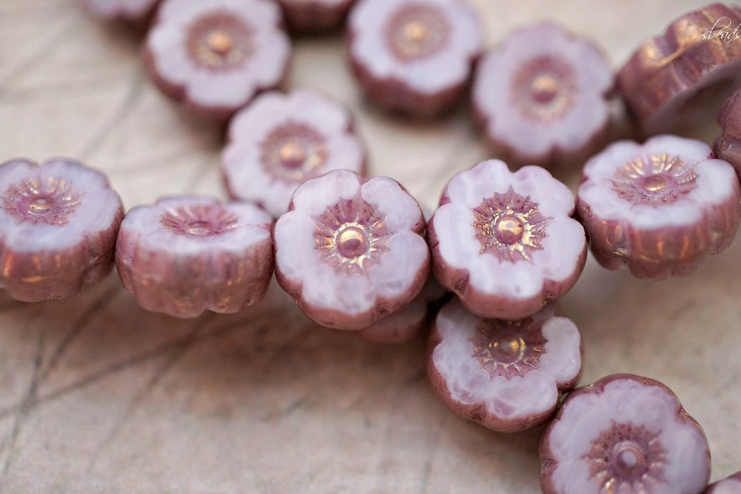 NEW Pink Roses, Flower Beads, Czech Beads, Beads, 341sa Etsy