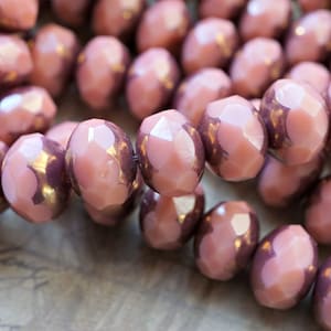 FREE SHIPPING Rondelle Beads, NEW Czech Beads, Beads 108-1, 109-2sa
