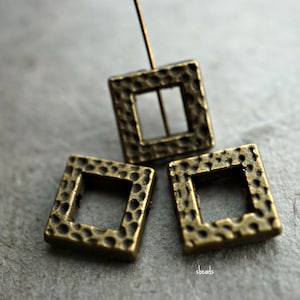 Quadrati in ottone, componenti in ottone, componenti, perline, 91-2sa