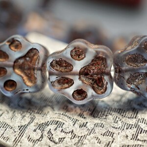 FREE SHIPPING Cute Paws, Czech Beads, Animal Beads, Beads, 156-5sa
