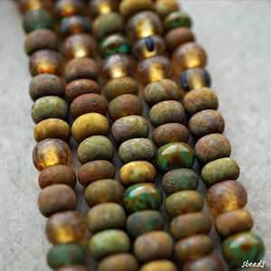FREE SHIPPING Aged Picasso, Seed Beads, Seed Beads, Beads, AC2TF