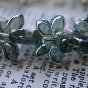 FREE SHIPPING Sea Green, Butterfly Beads, Czech Beads, Beads, 27-2sa