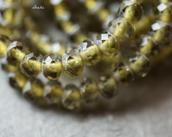 lastones. Olive Bliss, Rondelle Beads, Czech Beads, Beads, 107-3sa