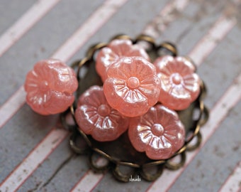 Silky Pink, Flower Beads, Czech Beads, Beads, 175-1sa