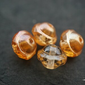 Golden Bliss, Saucer Beads, Czech Beads, 154-1s image 3