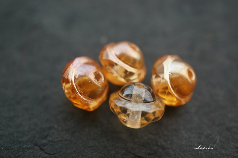 Golden Bliss, Saucer Beads, Czech Beads, 154-1s image 3