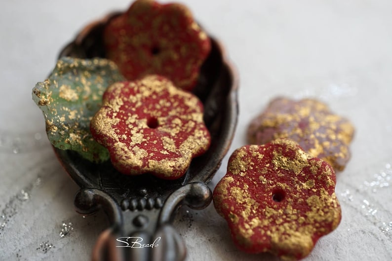 Flower Beads Czech Beads Boutique of Flowers Beads 50-1s