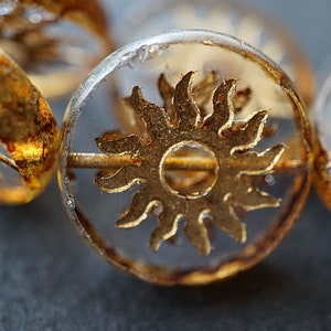 FREE SHIPPING Golden Sun, Czech Beads, Beads 69-2sa