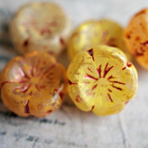 Spring Blooms, Flower Beads, Czech Beads, Beads, 71-3sa