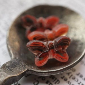 NEW..Pretty Red, Butterfly Beads, Czech Beads, Beads, 173-2sa
