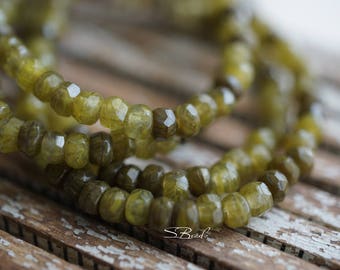 NEW.Fall Green, Rondelle Beads, Czech Beads, Beads, #3