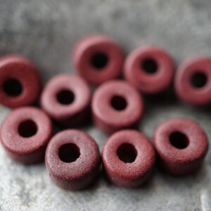 FREE SHIPPING Plum Mini-Washers, Ceramic Beads, Beads