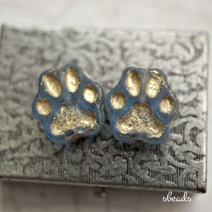 FREE SHIPPING Cute Paws, Czech Beads, Animal Beads, Beads, 83-5sa