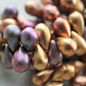 NEW.Chic Drops, Teardrop Beads, Czech Beads, Beads, 129-3sa