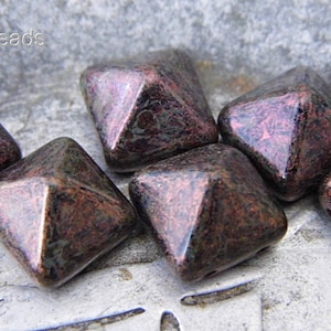 lastones..Chocolate Stone, Stud Beads, Czech Beads, Beads, 20-1sb
