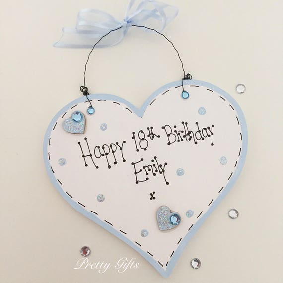 Personalised Heart Birthday Gift 13th 16th 18th 21st 30th 40th 50th 60th 70th 80