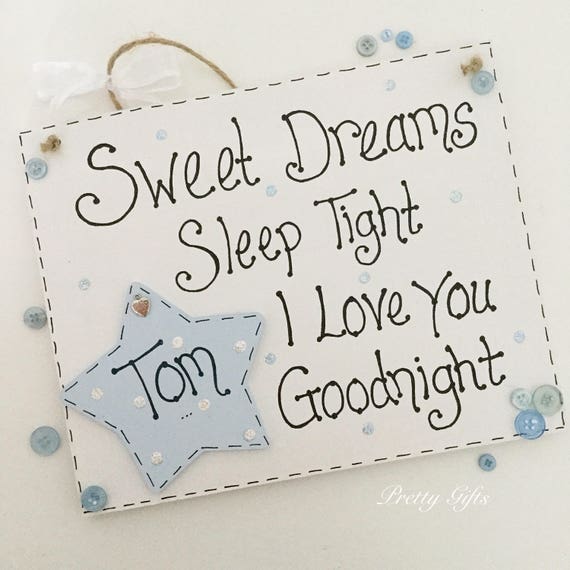 Sweet Dreams Plaque New Baby Boy Gift New Baby Girl Gift Etsy
