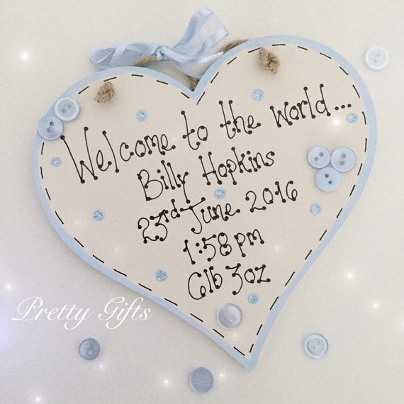 Personalised Baby/'s Christening gift plaque Baptism heart keepsake for boy girl
