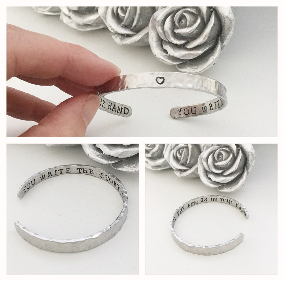 Nieuw begin geschenk mantra bangle citaat bangle Etsy