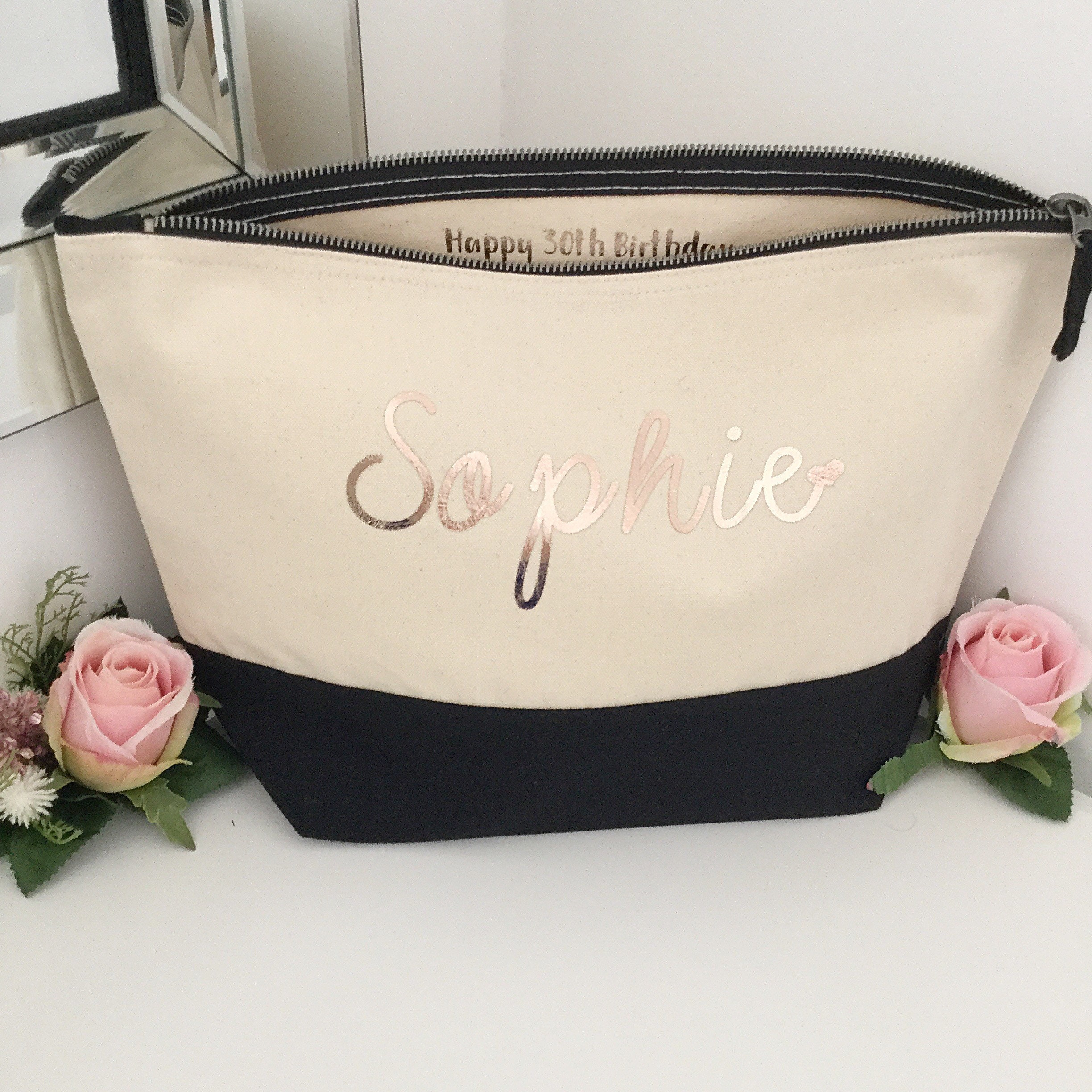 zara personalised makeup bag