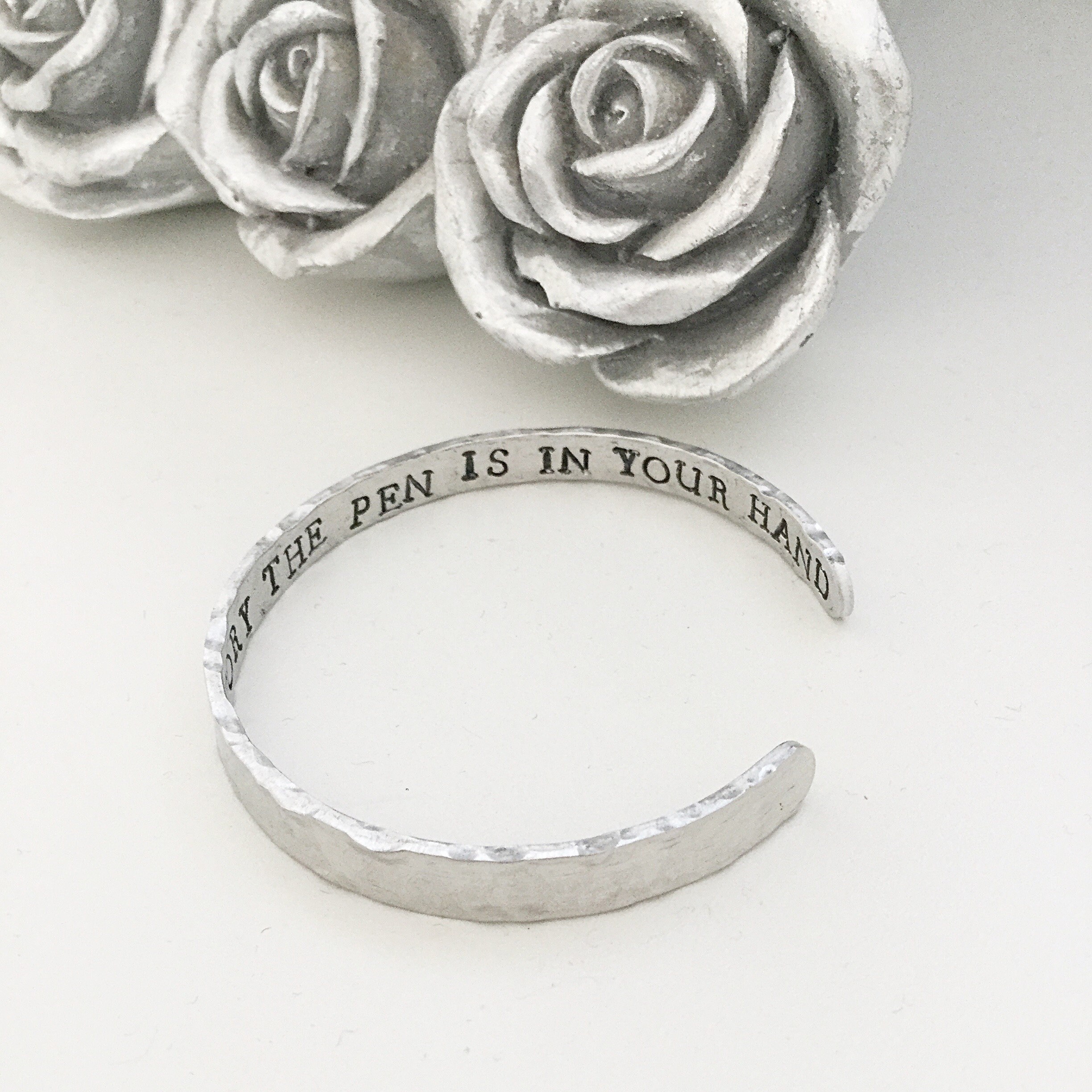 Nieuw begin geschenk mantra bangle citaat bangle Etsy