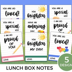 Lunch Box Notes Printable, Lunchbox Notes, Lunch Notes for Kids, Kids Lunch Notes, Printable Lunch Notes, Back to School Notes