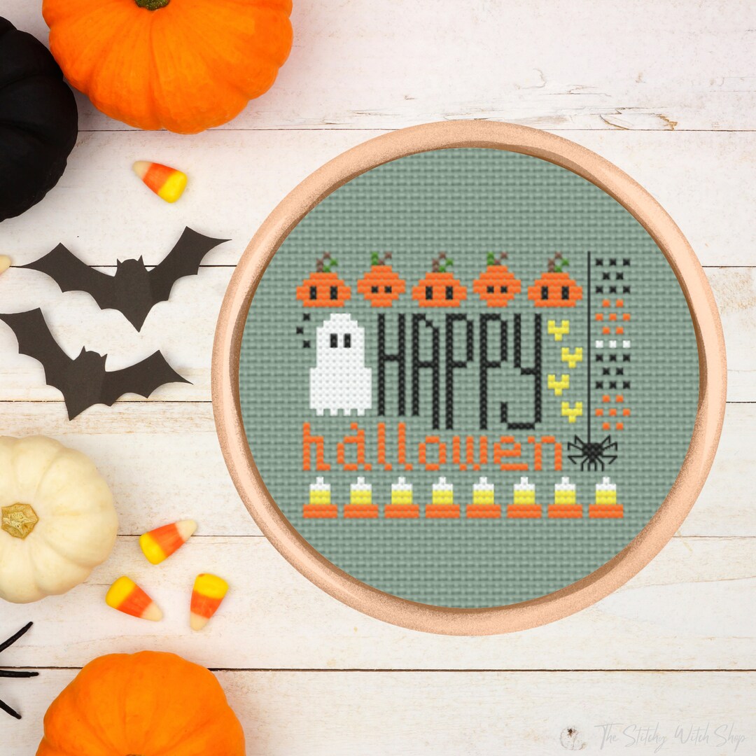Happy Halloween || Counted Cross Stitch Pattern PDF Instant Download ...