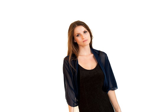 sheer navy blue evening wrap