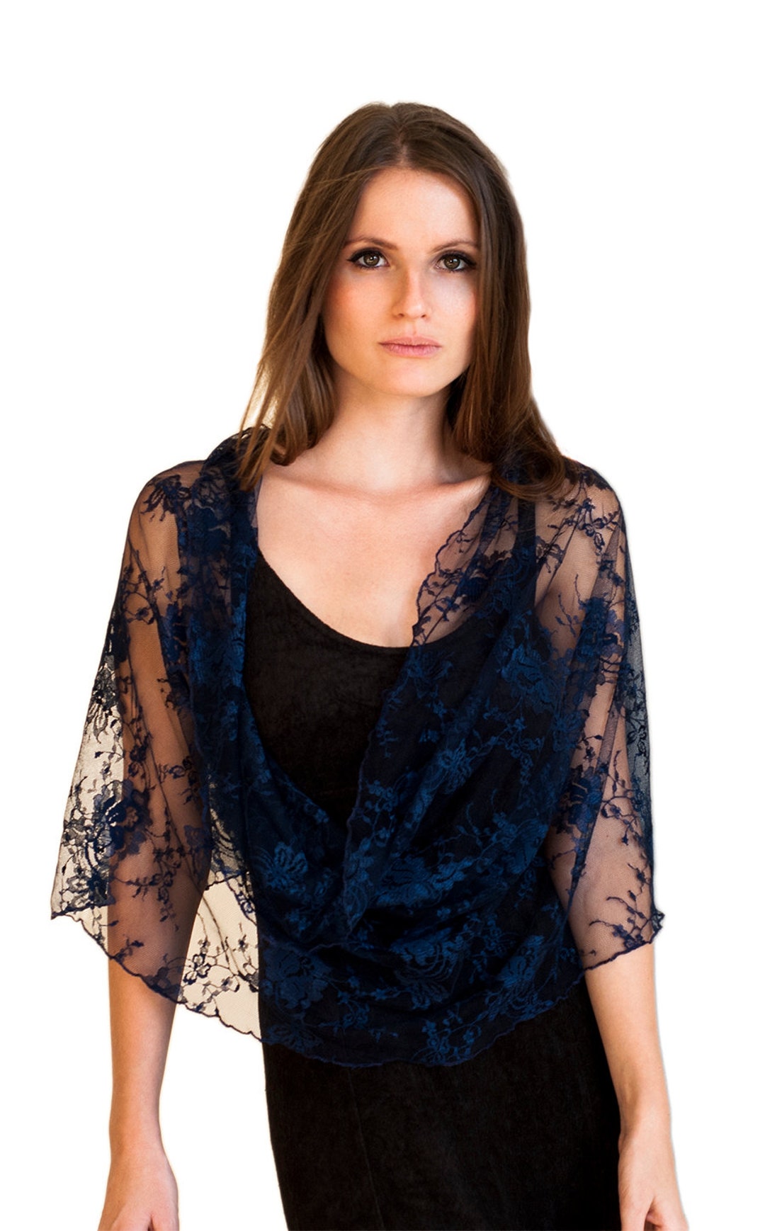Petite Lace Shawl With 4 Wearing Options. Petite Bolero, Convertible